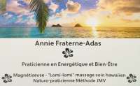 Annie Fraterne-Adas-Magnétiseuse-Praticienne en énergétique et en lomi-lomi, massage hawaiien.