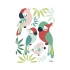 Sticker enfant tropical perroquets