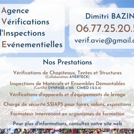 Avie : Agence De Vérifications Et D'inspections Evénementielles