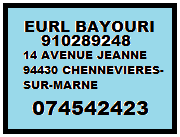 EURL BAYOURI Num 0745424239