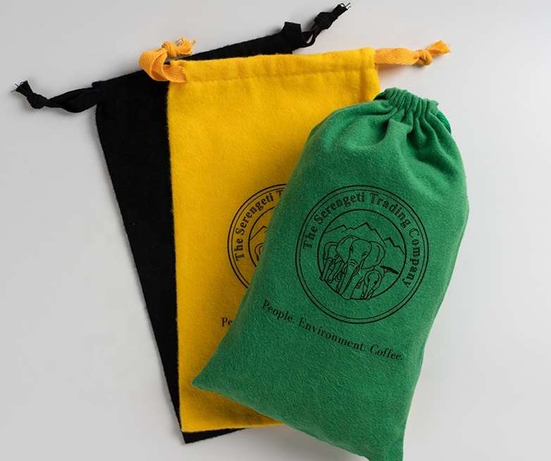 Cotton Pouch, Cotton Wedding Bag, Logo Print Muslin Bags