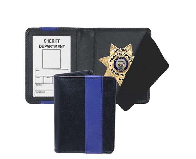 100% Genuine Leather Badge Holder Wallets